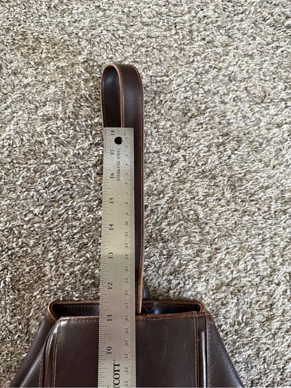 Liz Claiborne brown leather sling back bag